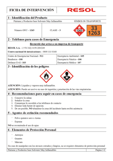 Productos Muy Inflamables Base Solvente