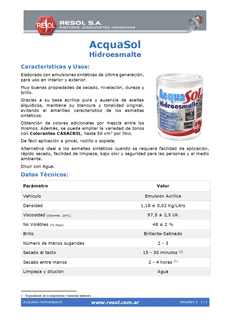 AcquaSol Hidroesmalte
