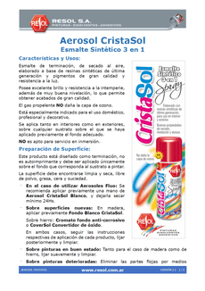 Aerosol CristaSol Esmalte Sintético 3en1