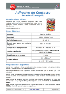 Adhesivo de Contacto